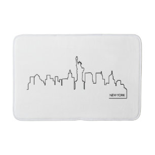 New York cityscape Badrumsmatta