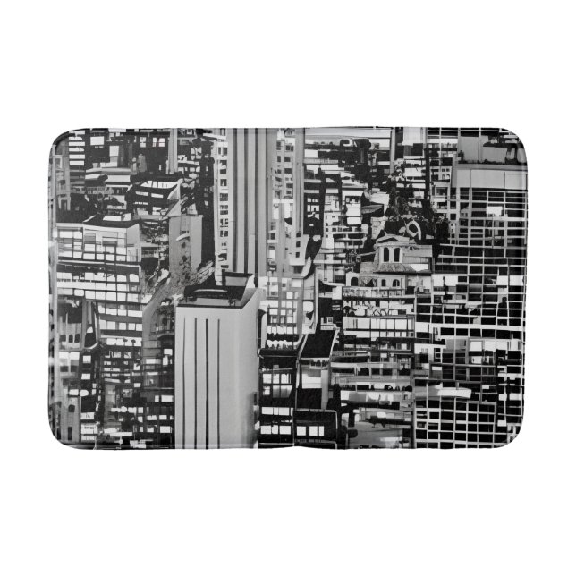 New York Cityscape i Black and White Badrumsmatta (Framsidan)