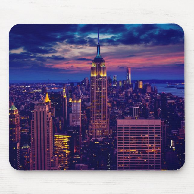 New York Cityscape i natt Musmatta (Framsidan)