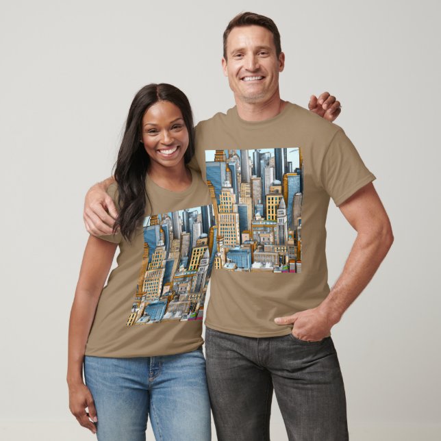 New York Cityscape Illustration T Shirt (Unisex)