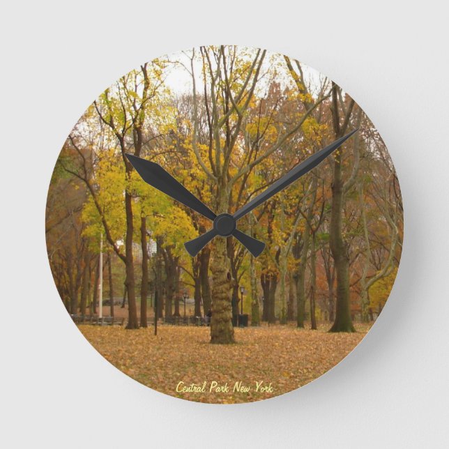 New York Clock Central Park NY Wall Clock Rund Klocka (Framsida)
