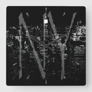 New York Clock ger NY Wall Clock Fyrkantig Klocka