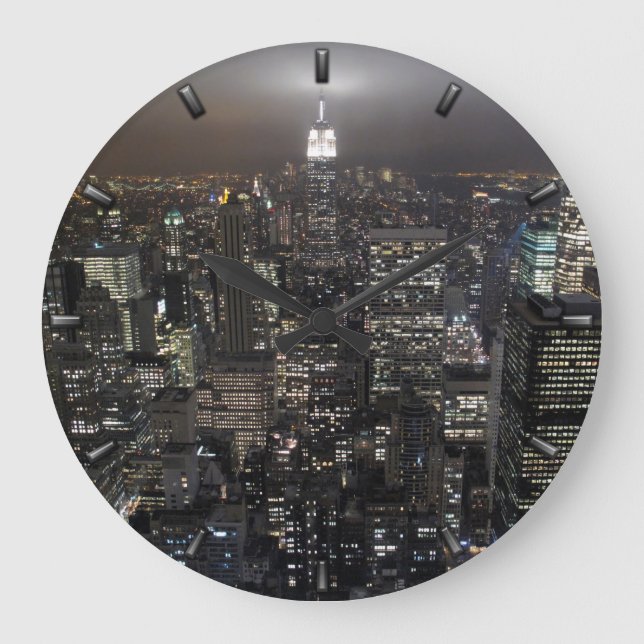 New York Clock ger NY Wall Clock Stor Klocka (Framsida)