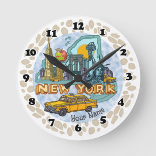 New York Clock Rund Klocka