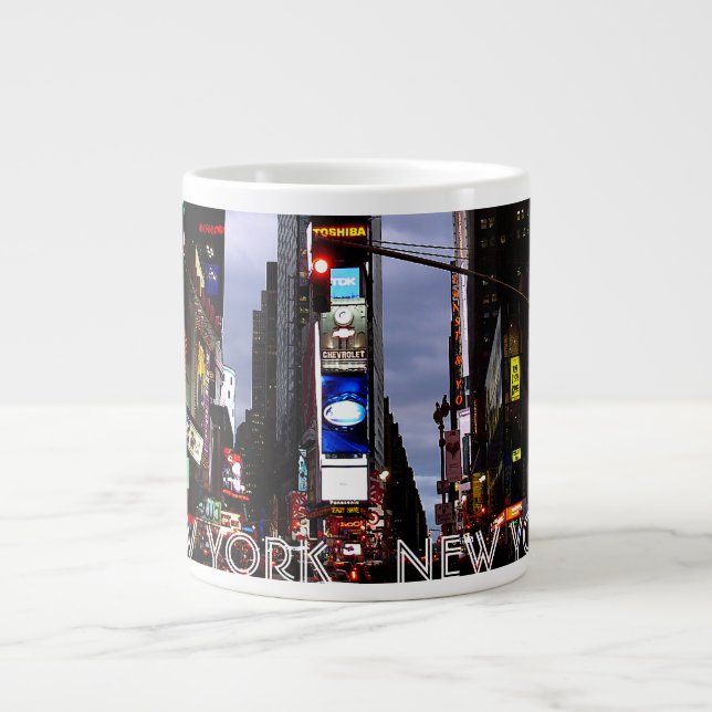 New York Coffee Kopp Times Square Souvenir Muggar Jumbo Mugg (Framsidan)