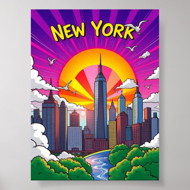 New York Colorful Poster (Framsidan)