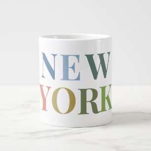 New York Colorful Text Jumbo Mugg