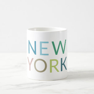New York Colorful Text   Kaffemugg