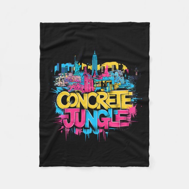 New York Concrele Jungle Fleecefilt (Framsidan)