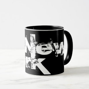 New York - Coola Black and White Stil Mugg