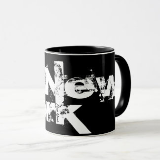 New York - Coola Black and White Stil Mugg