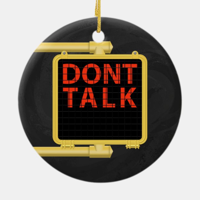 New York Crosspromenader-signera Talk Julgransprydnad Keramik (Baksidan)