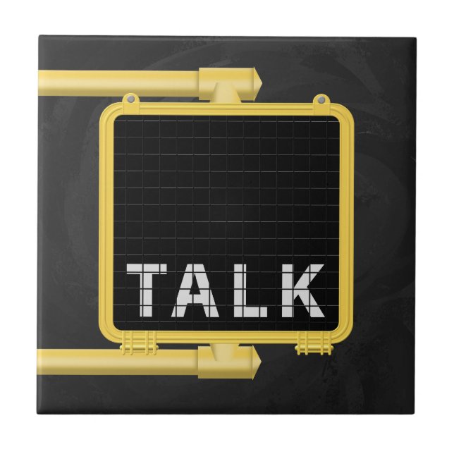New York Crosspromenader-signera Talk Kakelplatta (Framsidan)