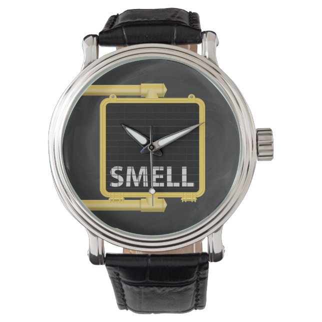 New York Crosswalt Sign Smell Armbandsur (Framsida)