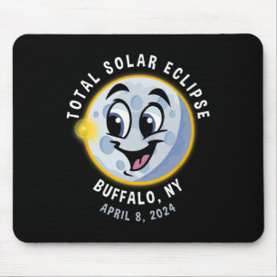 New York Cute Solar Eclipse April 8 2024 Måne Kids Musmatta