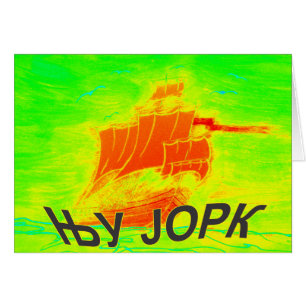 New York cyrillic Hälsningskort