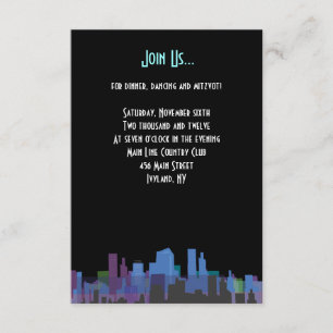 New York Dam Liberty Pub Bat mitzvah Party-kort Inbjudningar