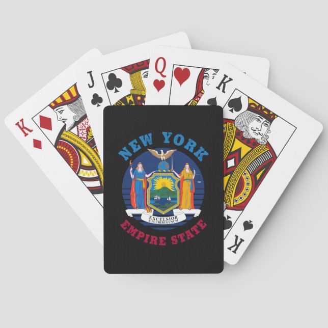 NEW YORK DELSTATSFLAGG CASINOKORT (Baksidan)