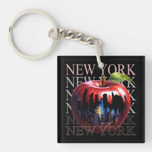 New York Den Stora Äpple Frukt Silhuett Stad