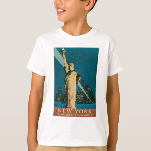 New York: Den undra staden av världsaffischen T-shirt