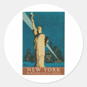 New York: Den världsstaden Poster Runt Klistermärke