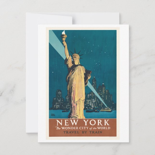 New York, den  världsstaden Travel med T Julkort (Framsida)