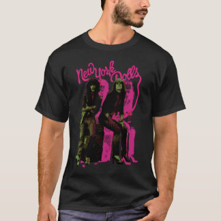 New York Dolls Duo Neon Glam Punk Retro Design T Shirt