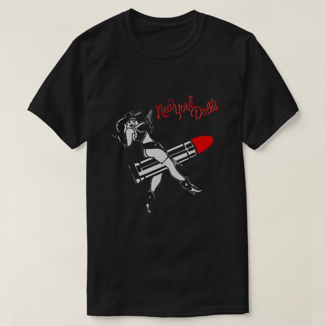 New York Doll's (Red) Lipstick & Cow Girl T Shirt (Design framsida)