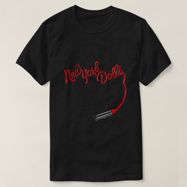 New York Doll's (Red) Lipstick T Shirt (Design framsida)