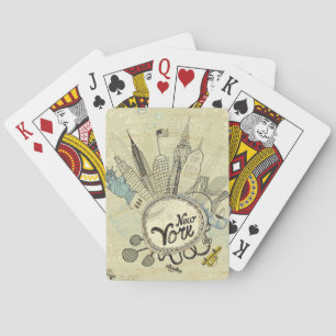 New York Doodle Poster Casinokort