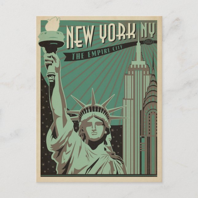 New York - Empire City Vykort (Framsida)