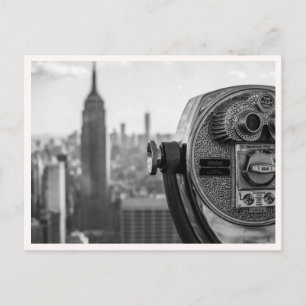 New York Empire State Building Svart & Vitt Foto Vykort