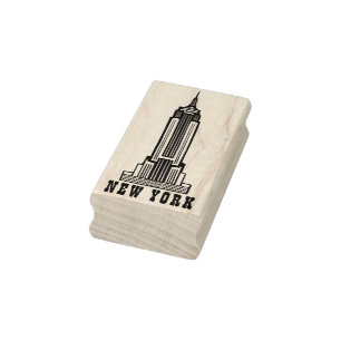 New York Empire state BuildingRubber Frimärke Stämpel