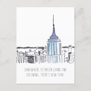 New York Empire state Byggande vykort