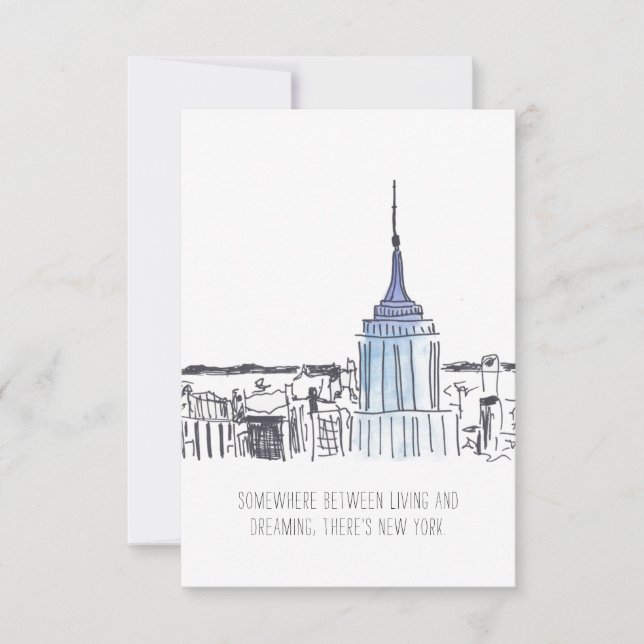 New York Empire state Byggnad Note Card Tack Kort (Framsida)