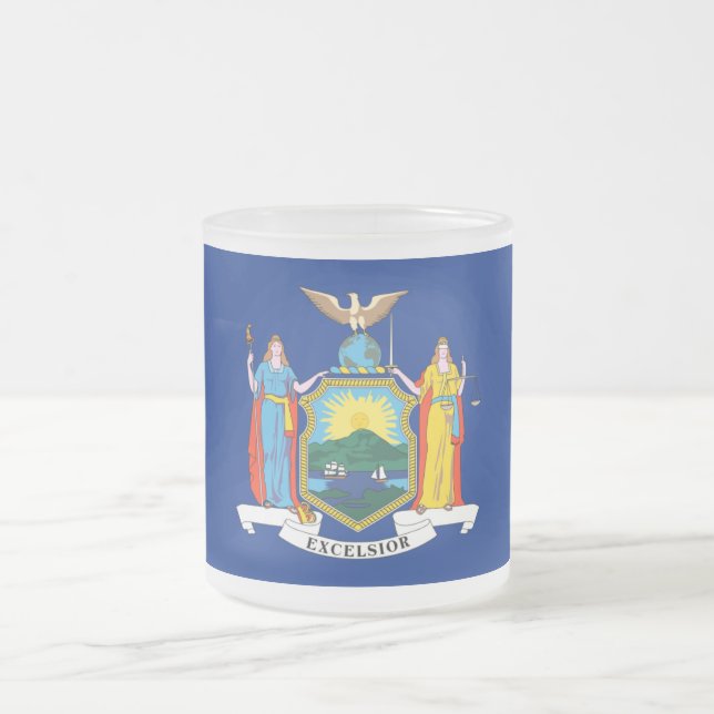 New York: Empire State, Hem Stor Äpple Flagga Frostad Glasmugg (Center)