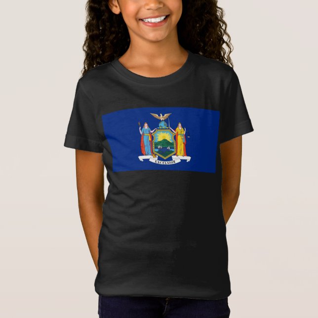 New York: Empire State, Hemma Big Apple Flaggan T Shirt (Framsida)