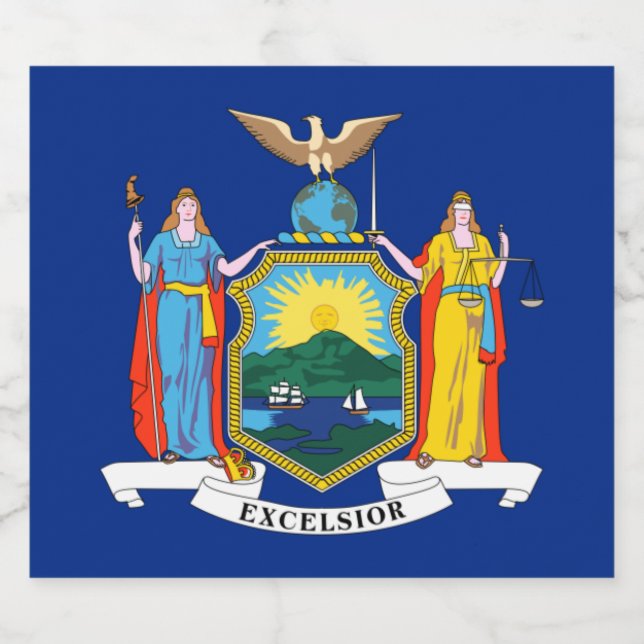 New York: Empire state, Home Big Apple Flagga (Enkel etikett)
