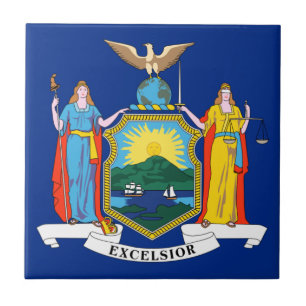 New York: Empire state, Home Big Apple Flagga Kakelplatta