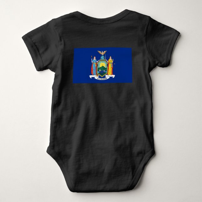 New York: Empire state, Home Big Apple Flagga T Shirt (Baksida)