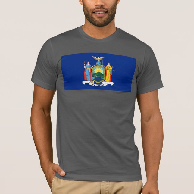 New York: Empire state, Home Big Apple Flagga T Shirt (Framsida)