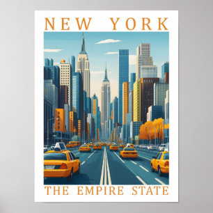 New York, Empire state, USA, Travel Ställe Poster