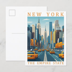 New York, Empire state, USA, Travel Ställe Vykort