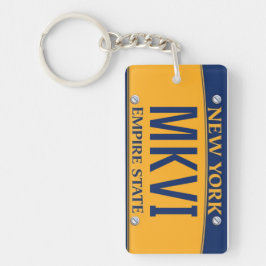 New York empire stateregistreringsskylt Keychain