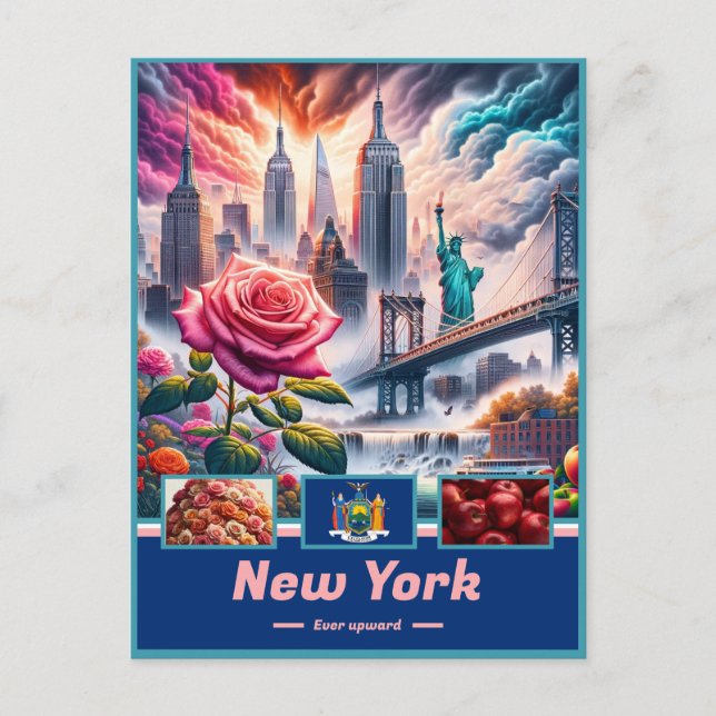 New York Essence Landmärken och Legender Vykort (Framsida)
