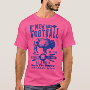 New York Est 1960 Bills Mafia Vintage Blå Text T Shirt
