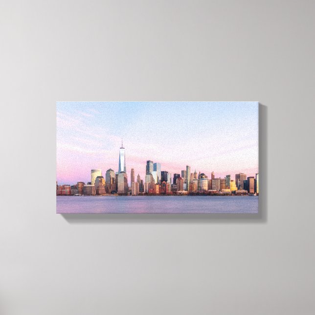 New York Evening Skyline Canvastryck (Framsida)