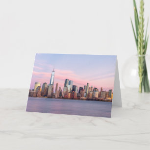 New York Evening Skyline Kort
