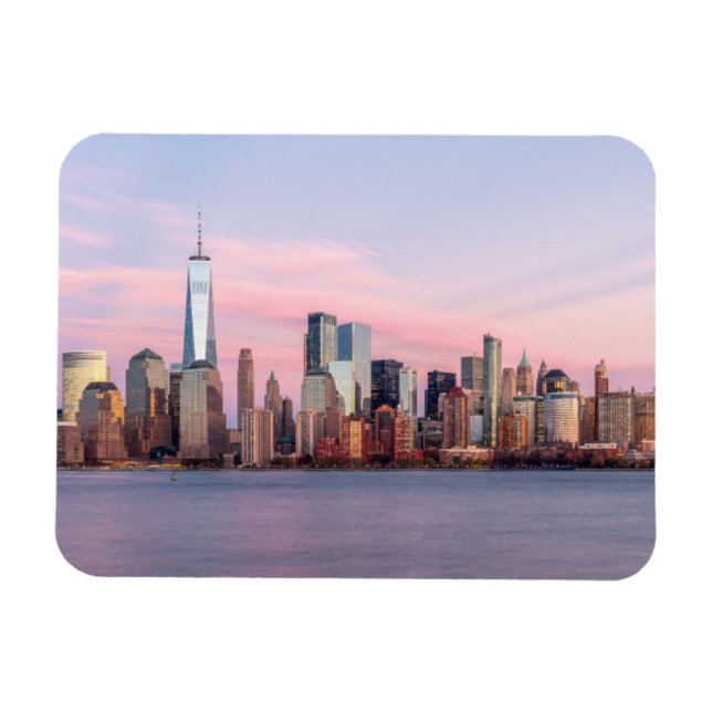 New York Evening Skyline Magnet (Horisontell)