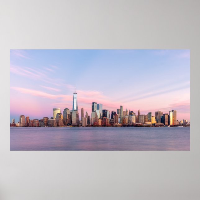 New York Evening Skyline Poster (Framsidan)